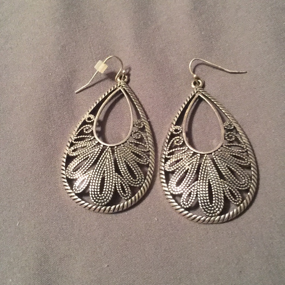 Dark silver earrings